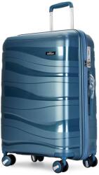 BONTOUR "Flow" 4-kerekes bőrönd TSA számzárral, L méretű 76x51x31 cm, Jégkék (130643-IceBlue)