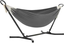 SONGMICS Függőágy, függőágy 5 különböző magasságba állítható, fém vázzal, szürke (GHS001G01)