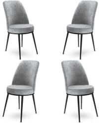 ASIR GROUP Étkezőszék szett (4 db) Dexa - Szürke, Fekete (240CHR1365)