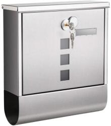 SONGMICS Postaláda Rozsdamentes 30, 5 x 33, 3 x 9, 5 cm ezüst (GMB020S02)