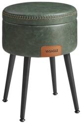 VASAGLE EKHO pad tárolóhellyel, üléspad, műbőr, erdőzöld (LOM005C01)