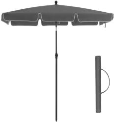 SONGMICS Dönthető napernyő 2x1, 25 m, téglalap alakú napernyő táskával, szürke (GPU25GY)