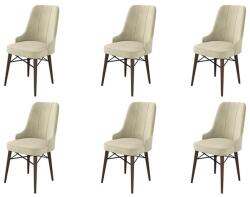 ASIR GROUP Étkezőszék szett (6 db) Pare - Krém, Barna (240CHR1540)