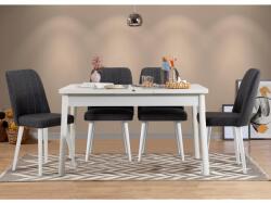 ASIR GROUP Étkezőgarnitúra(Kihúzható asztal, szék) (5 db) Santiago Fehér Antracit V2 (869VEL5262)