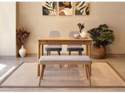 ASIR GROUP Étkezőgarnitúra(Kihúzható asztal, szék) (4 db) Vina Mini 01 0701 - Tölgy, Soho Szürke (869VEL8812)