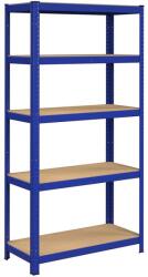 SONGMICS Nagy teherbírású fém tárolópolc, salgó polc 180x90x40cm, kék (GLR40Q)