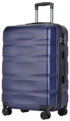BONTOUR WAVE közepes Duplakerekes Gurulós bőrönd, kék, M méretű (120542-Blue)