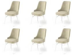 ASIR GROUP Étkezőszék szett (6 db) Pare - Krém, Fehér (240CHR1525)