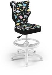 ENTELO PETIT Gyerek forgószék lábtartóval dinos mintával, 119-142 cm magas gyermekek számára | Entelo (AB-A-3-A-A-ST30-A)