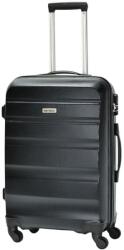 BONTOUR "Horizontal" 4 Kerekes Közepes Bőrönd 67x44x26 cm, M méretű, Fekete (120342-Black)