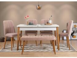 ASIR GROUP Étkezőgarnitúra(Kihúzható asztal, szék) (6 db) Santiago Atlantic-Fehér Stone (869VEL5258)