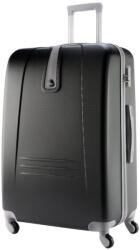 BONTOUR "Classic" 4 Kerekes Közepes Bőrönd 66x44x26 cm, M méretű, Fekete (120742-Black)