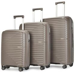 BONTOUR "City" 4-kerekes Bőrönd Szett, Barna (130940-Brown)