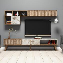 AG TV szekrény Milan - Walnut, White Marble (845HCT3080)