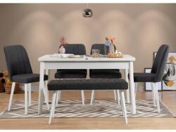 ASIR GROUP Étkezőgarnitúra(Kihúzható asztal, szék) (6 db) Santiago Fehér Antracite (869VEL5264)