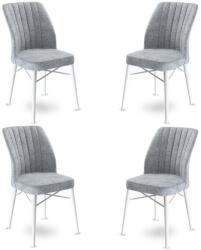ASIR GROUP Étkezőszék szett (4 db) Flex - Szürke, Fehér (240CHR1426)