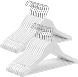 SONGMICS Kis méretű vállfa 35 cm, Gyermek ruhaakasztók, 20 db-os csomag, fehér (CRW06W-20)