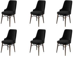 ASIR GROUP Étkezőszék szett (6 db) Pare - Fekete, Barna (240CHR1541)