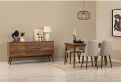 ASIR GROUP Étkezőgarnitúra(Kihúzható asztal, szék, konzol asztal) (6 db) Vina 01 1005 - Dió, Krém (869VEL8767)