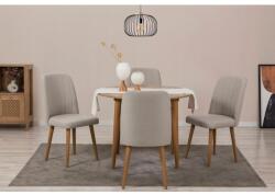 ASIR GROUP Étkezőgarnitúra(Kihúzható asztal, szék) (5 db) Vina 1005 - Atlanti fenyő, Krém (869VEL8715)