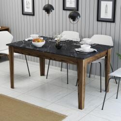 ASIR GROUP Étkező asztal Milan 518 - Walnut, Black (845HCT1406)