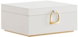 SONGMICS Ékszerdoboz, ékszerrendező fogantyúval, kivehető ékszertálcával, elefántcsont fehér (JBC165W01)