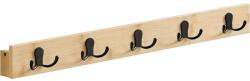 SONGMICS Falra szerelhető kabáttartó, kabátakasztók helytakarékos polccal, természetes bézs (LCR005N01)