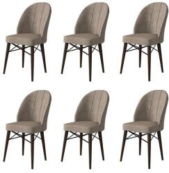 ASIR GROUP Étkezőszék szett (6 db) Ritim - Cappuccino, Barna (240CHR1492)