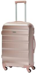 BONTOUR "Horizontal" 4 Kerekes Közepes Bőrönd 67x44x26 cm, M méretű, Rosegold (120342-Rosegold)