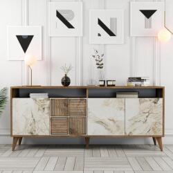AG Konzolasztal Milan - Diós, Fehér Marble (845HCT5317)