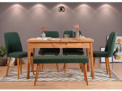 ASIR GROUP Étkezőgarnitúra(Kihúzható asztal, szék) (6 db) Santiago Atlantic Zöld (869VEL5206)