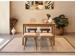 ASIR GROUP Étkezőgarnitúra(Kihúzható asztal, szék) (5 db) Vina Mini 02 0900 - Tölgy, Stone (869VEL8817)