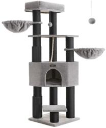 FEANDREA Kaparó oszlop, nagy teherbírású macskatorony, önmelegedő párnákkal, szürke és fekete (PCT003W01)