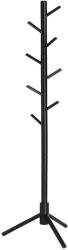 VASAGLE Álló fogas, fa alakú kabáttartó, 8 kampóval, 3 magassági lehetőséggel, fekete (RCR004B01) - tutihome
