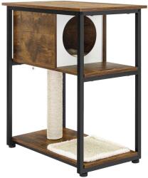 FEANDREA Macska bútor, kis asztal macskakaparó szőnyeggel, rusztikus barna | FEANDREA (PCT111H01)