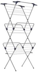 SONGMICS Összecsukható ruhaszárító állvány, kompakt ruhaszárító, acél, szürke (LLR720G01) Ruhaszárító