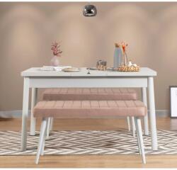 ASIR GROUP Étkezőgarnitúra(Kihúzható asztal, szék) (3 db) Santiago 0900 - Fehér, Stone (869VEL8850)