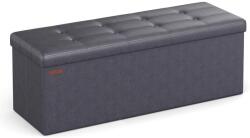 SONGMICS Puff, ottomán ülőpad, sötétszürke, 110 x 38 x 38 cm (LSF070G01V1)