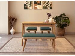 ASIR GROUP Étkezőgarnitúra(Kihúzható asztal, szék) (4 db) Vina Mini 04 1070 - Tölgy, Zöld (869VEL8834)