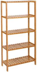 SONGMICS Bambusz fürdőszobai tároló, 5 szintes tároló polcok 60 x 26 x 130 cm (BCB35Y)