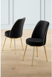 ASIR GROUP Étkezőszék szett (6 db) Pefa - Fekete, Arany (240CHR1566)