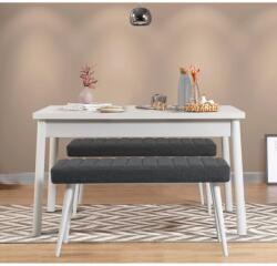 ASIR GROUP Étkezőgarnitúra (3 db) Costa 1053 - Fehér, Antracit (869VEL8852)