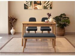 ASIR GROUP Étkezőgarnitúra(Kihúzható asztal, szék) (4 db) Vina Mini 01 1053 - Tölgy, Antracit (869VEL8809)