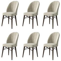 ASIR GROUP Étkezőszék szett (6 db) Ritim - Krém, Barna (240CHR1494)