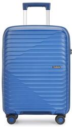 BONTOUR "City" 4-kerekes bőrönd TSA számzárral, L méretű 75x48x30 cm, Kék (130943-Blue)