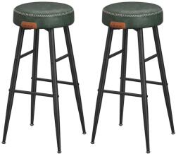 VASAGLE EKHO bárszékek, 2 db-os 76.2 cm magas bárszék szett, erdőzöld (LBC090C01)