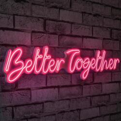 AG Műanyag LED-es fali dekoráció, Better Together - Pink (395NGR1515)