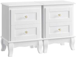 VASAGLE Éjjeliszekrény 2 db-os, 38, 5 x 52, 5 x 30, 5 cm fehér (RDN012)