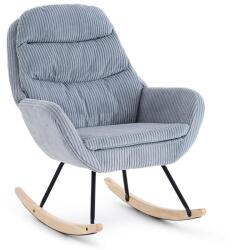 VASHOME Hintaszék, relaxációs szék kordbársony kárpitozással, szürke (VH-LYY998G)