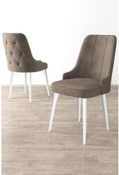 ASIR GROUP Étkezőszék szett (6 db) Newa - Cappuccino, Fehér (240CHR1603)